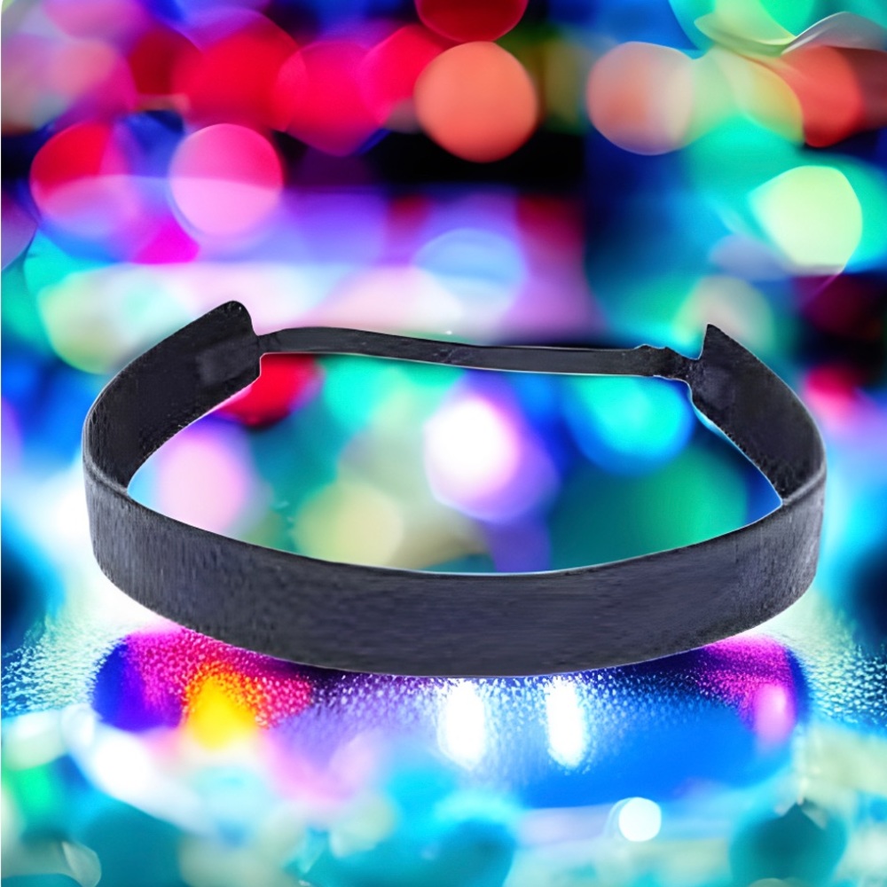 BLACK LEATHER PEBBLED HEADBAND NWT - Picture 7 of 7